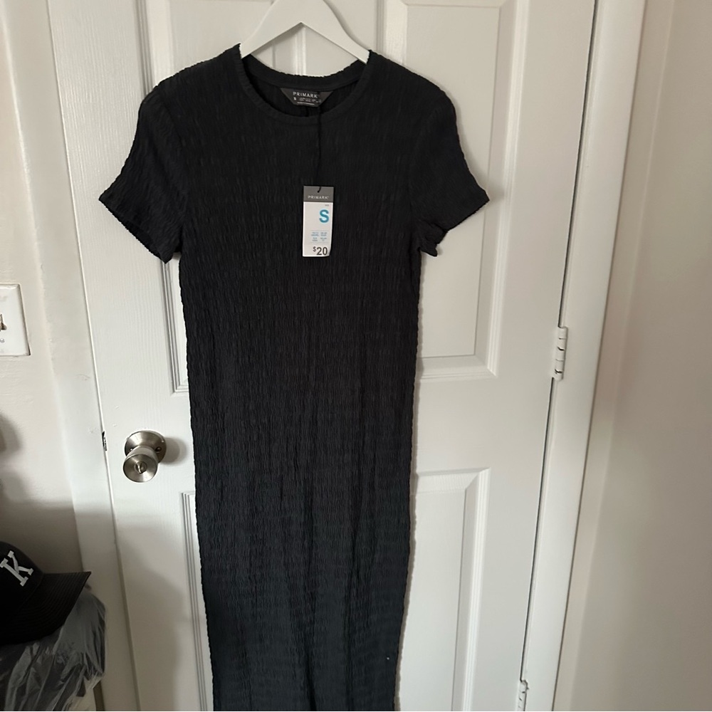 Dark Gray Midi T-Shirt Dress